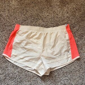 RBX Cream and Pink Athletic Shorts Lightweight Design